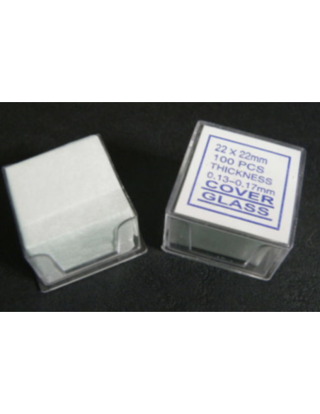 Recharge couvre-lame Euromex 22×22 mm boîte de 100