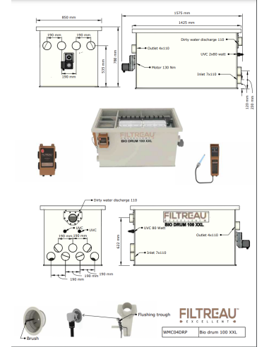 FILTRE À TAMBOUR BIO DRUM 100 XXL FILTREAU