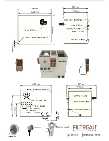COMBI DRUM 20/25 GRAVITY SMALL FILTREAU