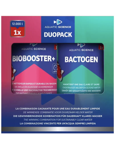 Duo Pack Biobooster+ & Bactogen 12 000 L pour bassin koi