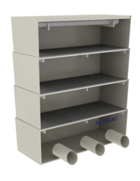 Filtreau Trickle Filter 110 mm filtre à douche bassin Koï