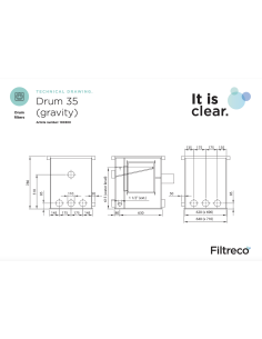 Filtreco Drum 35 gravitaire – filtre tambour gravitaire pour bassin koi 2