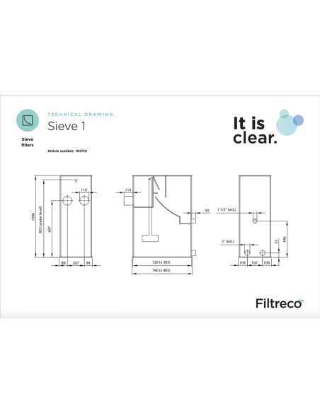 FILTRE À GRILLE SIEVE 1 FILTRECO