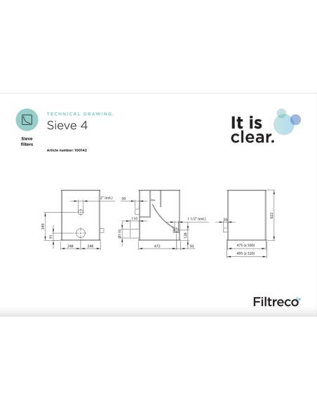 FILTRE À GRILLE SIEVE 4 FILTRECO