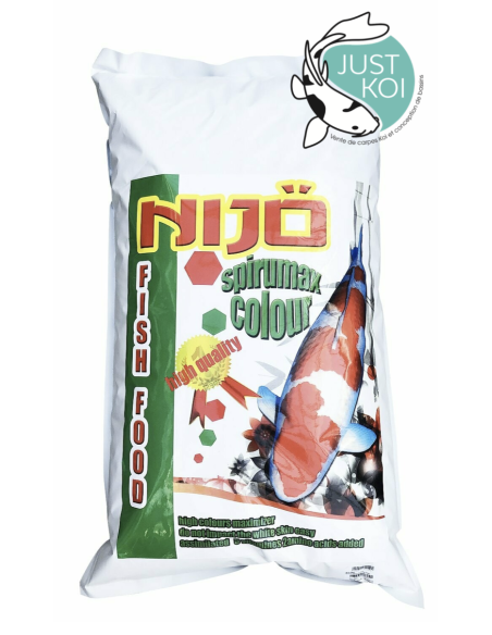 Sac de 10 kg de nourriture NIJO SPIRUMAX COLOUR pour carpes koi – Granulés de 5 mm