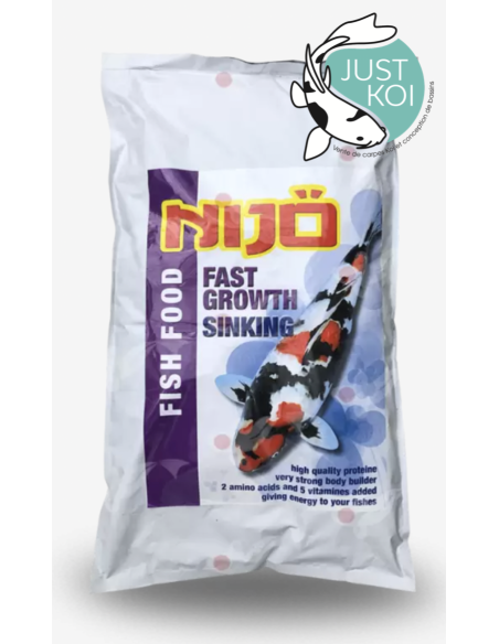 Sac de 3 kg de nourriture NIJO Fast Growth coulant pour carpes koi – Granulés de 5 mm
