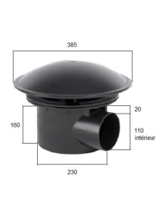 BONDE DE FOND 110MM POUR BASSIN 2
