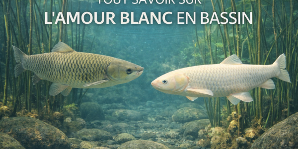 Tout savoir sur l’Amour blanc en bassin : rôle, taille adulte, reproduction et compatibilité avec les koï