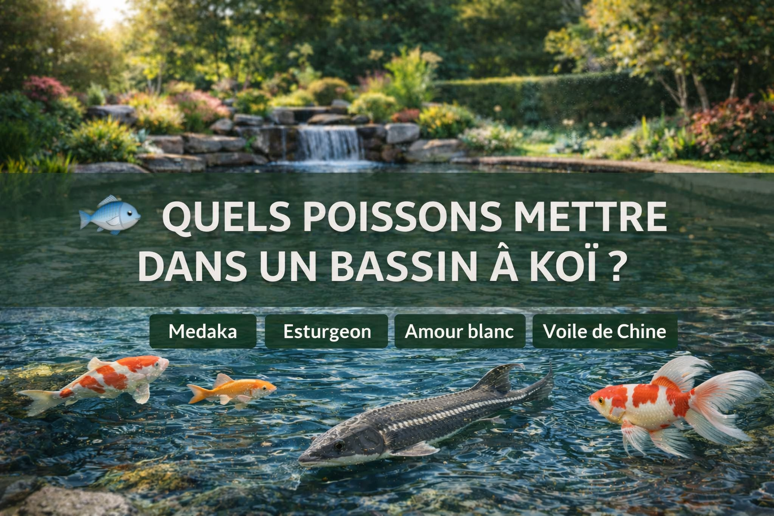 Quels poissons mettre dans un bassin à koï ?