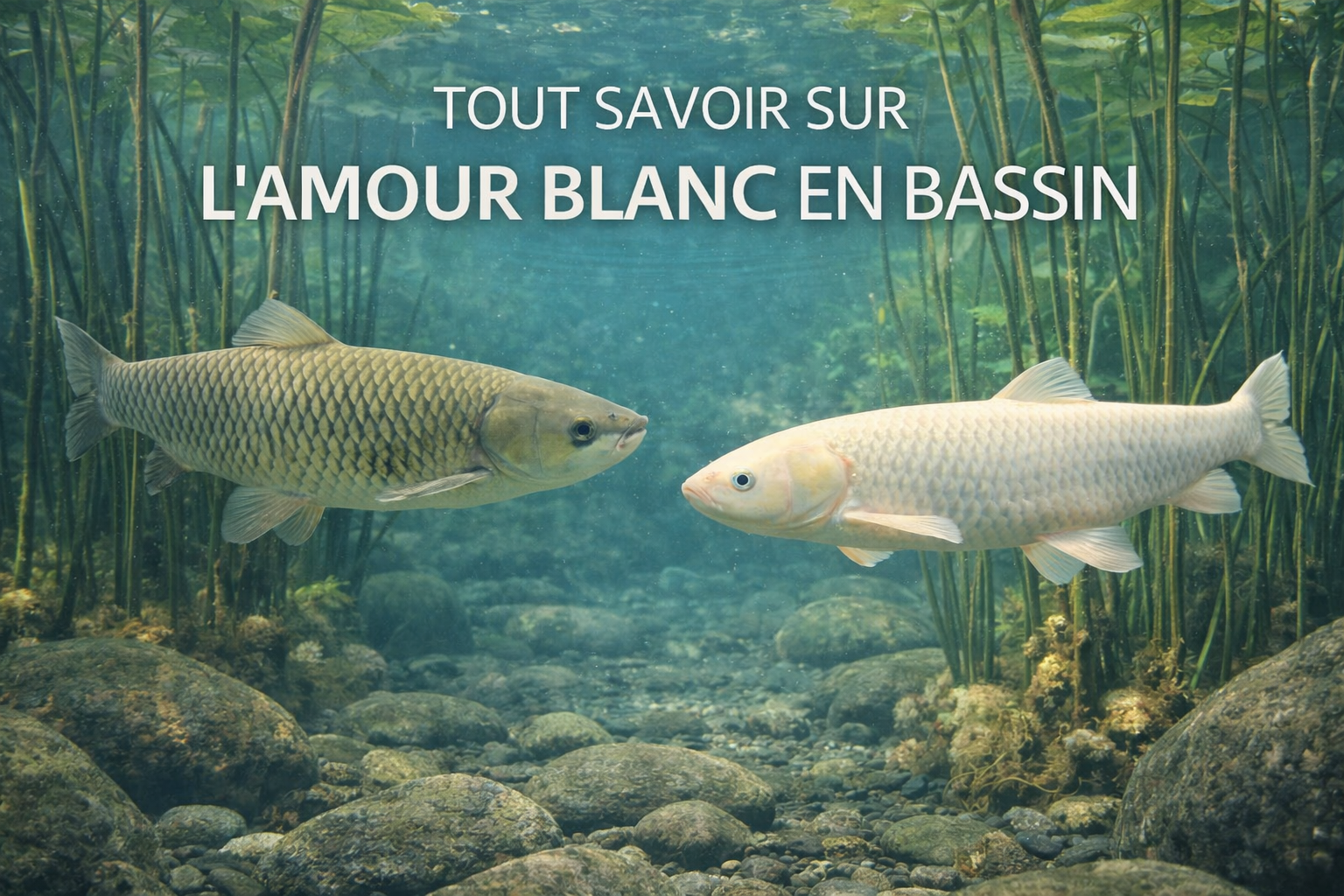 Tout savoir sur l’Amour blanc en bassin : rôle, taille adulte, reproduction et compatibilité avec les koï